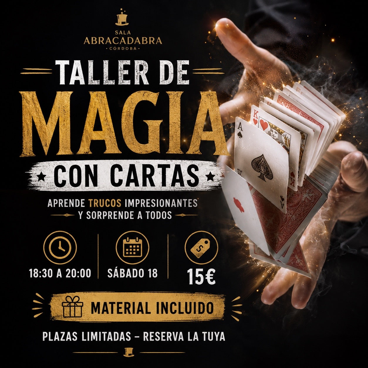 Taller de magia 18 de Julio 18:30-20:00h.