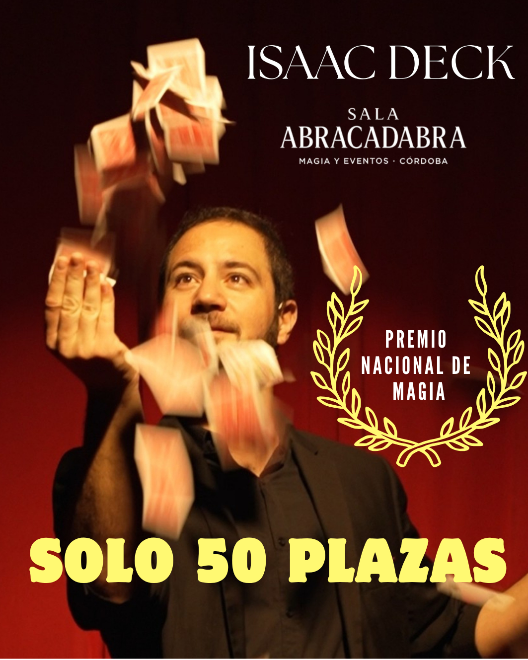 Viernes 25 Septiembre. 20:00H Magia muy de cerca con Isaac Deck