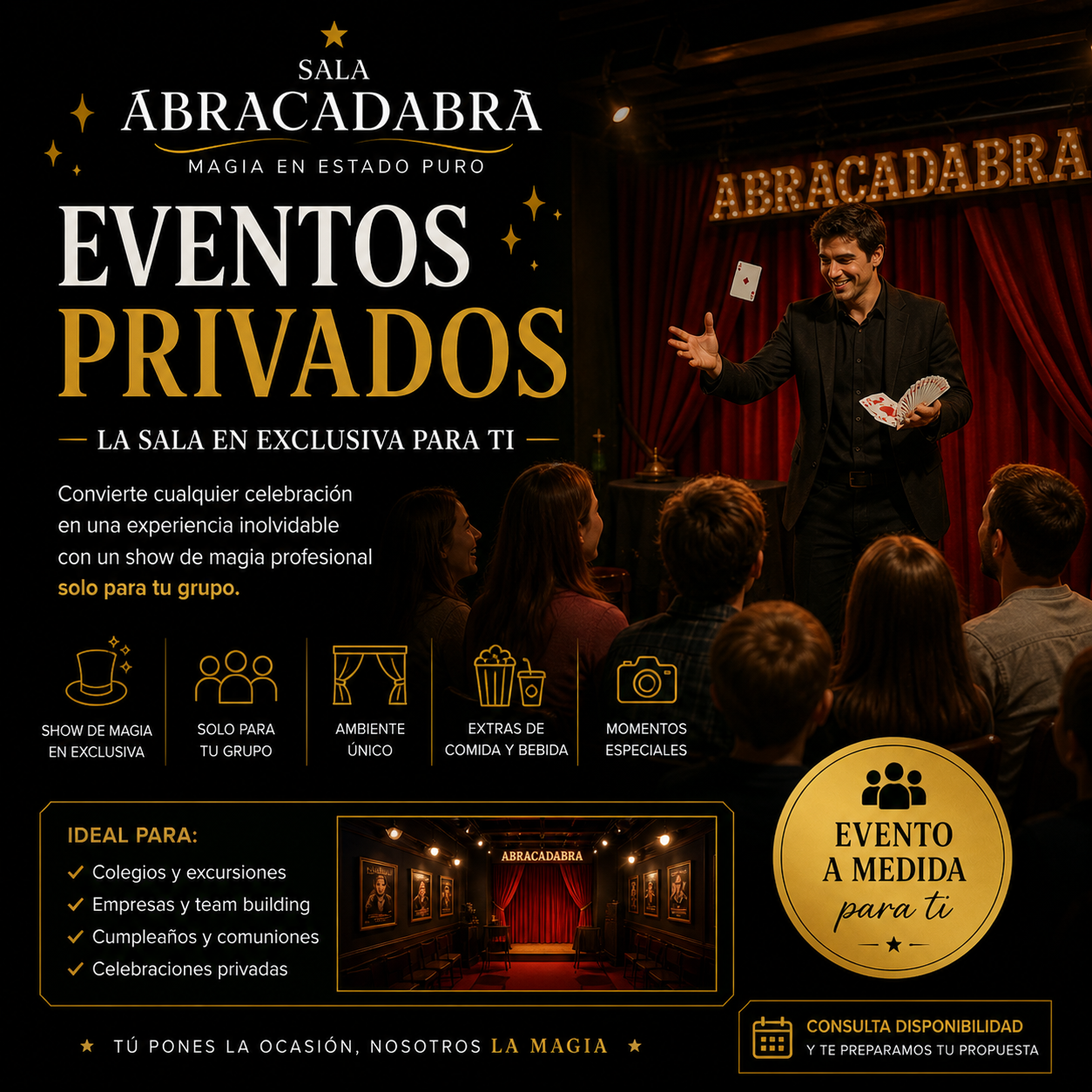 ✨ EVENTOS PRIVADOS EN SALA ABRACADABRA 🎩